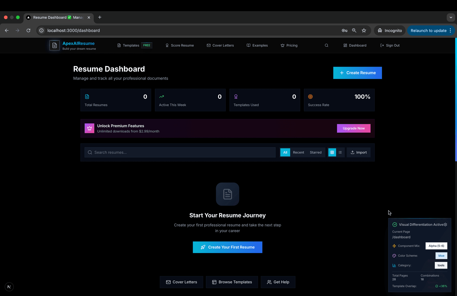 Resume template gallery