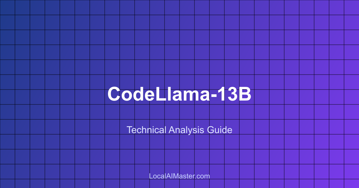 CodeLlama 13B: Ollama Setup, 8GB VRAM, HumanEval (2026) | Local AI Master