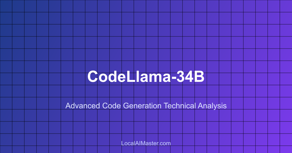 CodeLlama 34B: 48.8% HumanEval, 20GB VRAM (Q4), Ollama